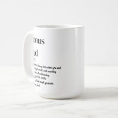 ボーナスパパステップダッド定義ホワイトとブラックのコーヒー コーヒーマグカップ (正面左)