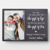 ボーナスパパパーソナライズされた詩フォトファーザーの日 フォトプラーク (正面)