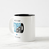 ボーナスパパブルー及びブラック型デザイン ツートーンマグカップ (正面左)