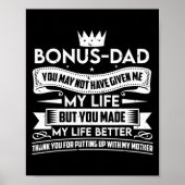 ボーナスパパ父の日が私の人生を良くす感謝している ポスター (正面)