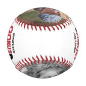 ボーナスパパ父の日の写真コラージュ 野球ボール (裏面)