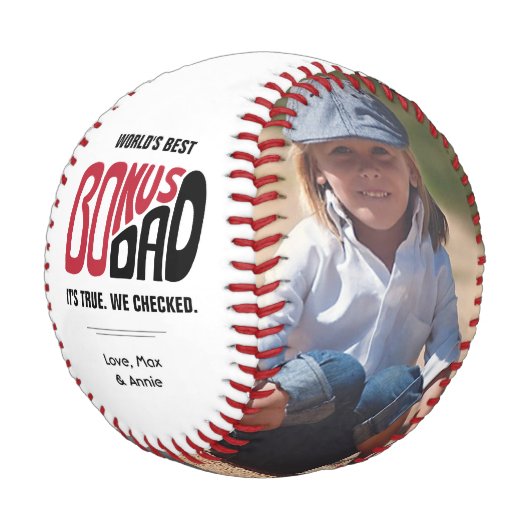 ボーナスパパ父の日の写真コラージュ 野球ボール (アングル)