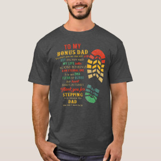 ボーナスパパ父の日Stepdadレトロ Tシャツ