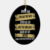ボーナスパパ私のライフ与え引用文を持たない セラミックオーナメント (右)