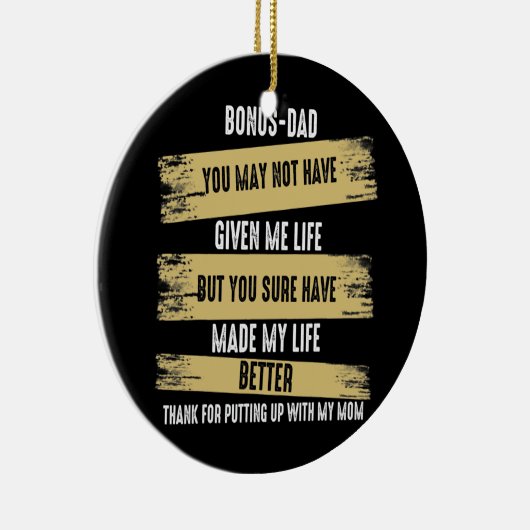 ボーナスパパ私のライフ与え引用文を持たない セラミックオーナメント (右)