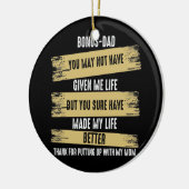ボーナスパパ私のライフ与え引用文を持たない セラミックオーナメント (左)