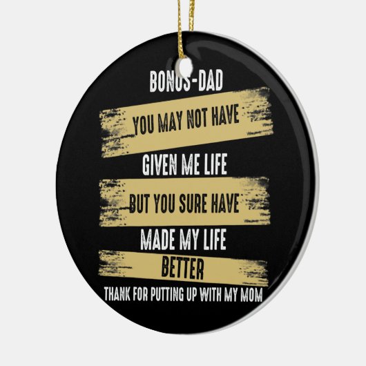 ボーナスパパ私のライフ与え引用文を持たない セラミックオーナメント (左)
