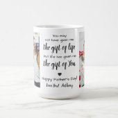 ボーナスパパ詩カスタム2写真父の日 コーヒーマグカップ (中央)