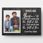ボーナスパパ賞品名前をカスタムすると写真 フォトプラーク (正面)