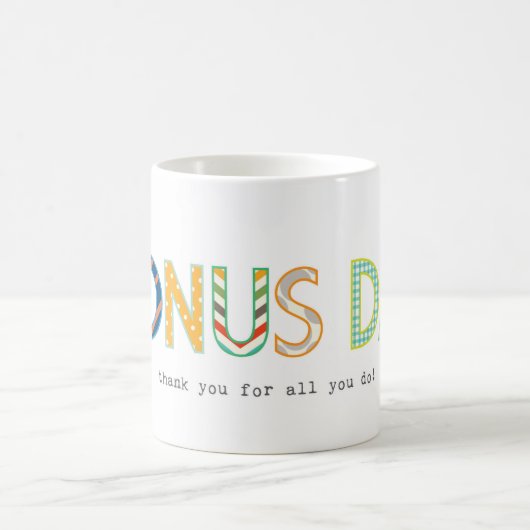 ボーナスパパ/ StepDadありがとう コーヒーマグカップ (中央)