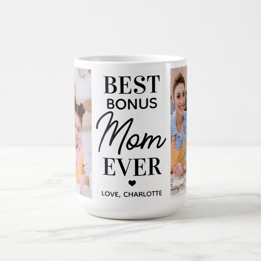 ボーナスマパーソナライズされたム2写真母の日 コーヒーマグカップ (中央)