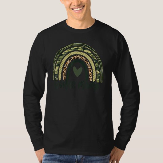 ボーナスマヒョウレインボーステップママ Tシャツ (正面)