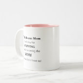 ボーナスママのためのギフト – ステップママコーヒーマグのためのギフト ツートーンマグカップ (正面左)