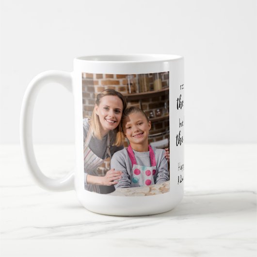 ボーナスママカスタム詩の歌2写真母の日 コーヒーマグカップ (左)