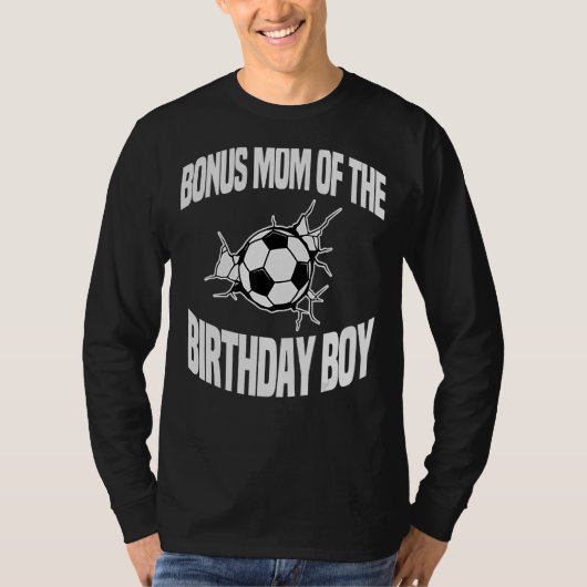 ボーナスママサッカーボールチームBdaの誕生日 Tシャツ (正面)