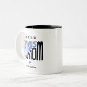 ボーナスママハンドドロー型コーヒーマグ ツートーンマグカップ (正面左)