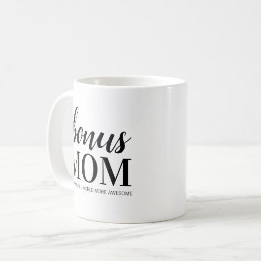 ボーナスマママグ |世界をより豊かにする素晴らし コーヒーマグカップ (正面左)