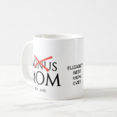 ボーナスママ 認定 BONUS MOM コーヒーマグカップ (正面左)