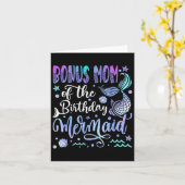 ボーナスマムオブザ誕生日マーメイドバイデーガールパーティー カード (黄色い花)