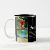 ボーナスマムステップマム定義4フォトコラージュブラック ツートーンマグカップ (左)