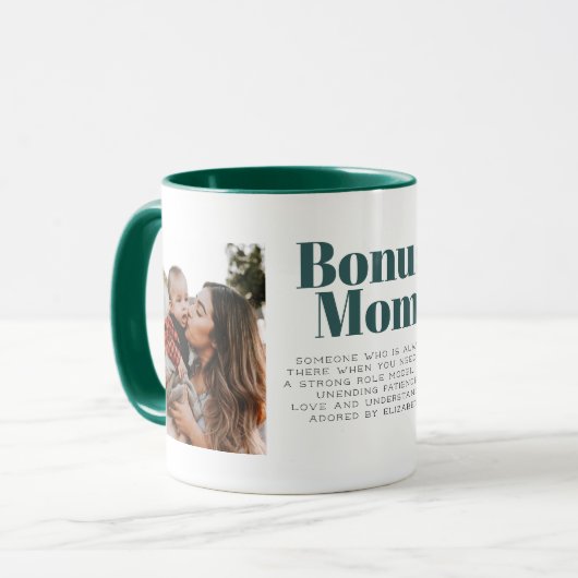 ボーナスマムタイポグラフィカスタマイズ マグカップ (正面左)