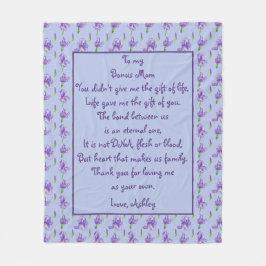 ボーナスマムパープルアイリスメディアフリースブランケット フリースブランケット