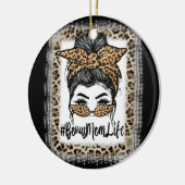 ボーナスマムライフヘアバンダナグラスレオパードマザー セラミックオーナメント (左)