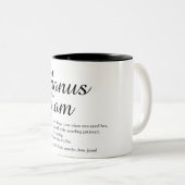 ボーナスマム定義引用文おもしろいスタイリッシュ ツートーンマグカップ (正面右)