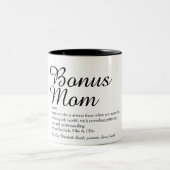 ボーナスマム定義引用文おもしろいスタイリッシュ ツートーンマグカップ (中央)