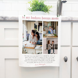 「ボーナスマム」ステップマム |フローラ3フォトティータオル キッチンタオル