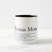 ボーナスマム、継母定義4フォトコラージュ ツートーンマグカップ (中央)