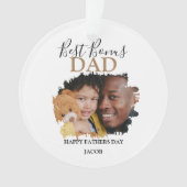 ボーナスモダンパパ | Photo Faters Day Glass オーナメント (正面)