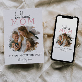 ボーナスモダンママ | Photo Mothers Day Holiday Card シーズンカード