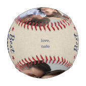 ボーナス最高のパパあり |フォトカスタムー 野球ボール (裏面)