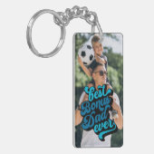 ボーナス最高のパパあり | 父の日の写真 キーホルダー (正面左)