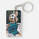 ボーナス最高のパパあり | 父の日の写真 キーホルダー (裏面)