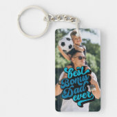 ボーナス最高のパパあり | 父の日の写真 キーホルダー (正面)