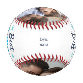 ボーナス最高のパパあり |父の日の写真 野球ボール (裏面)