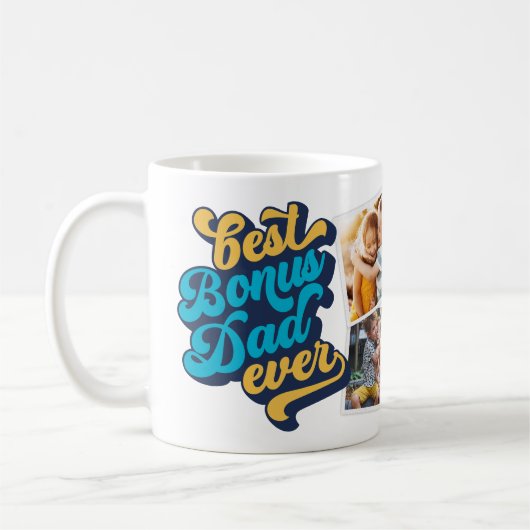 ボーナス最高のパパあり | Faters Dayフォトコラージュ コーヒーマグカップ (左)