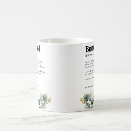 ボーナス最高のパパの定義 コーヒーマグカップ (中央)