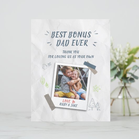 ボーナス最高のパパ父親の日の子供の写真 (スタンド正面)