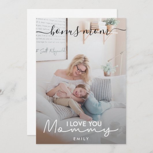 ボーナス母は母親の日の写真カードをパーソナライズ シーズンカード (正面/裏面)