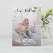 ボーナス母は母親の日の写真カードをパーソナライズ シーズンカード (スタンド正面)