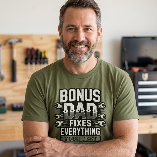 ボーナズダッドはすべてを直す 父の日 Tシャツ