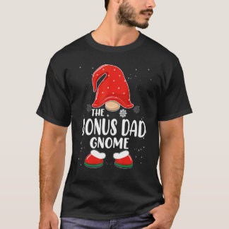ボーナズダッドグノームバッファローチェック柄のファミリーマッチング クリスマス Tシャツ