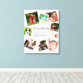 ボーナパーソナライズされたーママ定義9フォトコラージュ キャンバスプリント (インサイチュ (ウッドフロア))