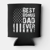 ボーナ最高のスパパ史上最高のアメリカ国旗 缶クーラー (正面)