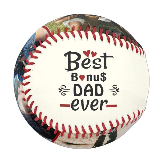 ボーナ最高のスパパ史上父親ギフト 野球ボール (裏面右)