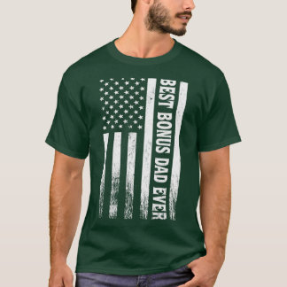 ボーナ最高のスパパ常にヴィンテージアメリカ国旗の父親 Tシャツ