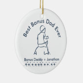 ボーナ最高のスパパEver、父親が息子を保持1-Photo セラミックオーナメント (右)